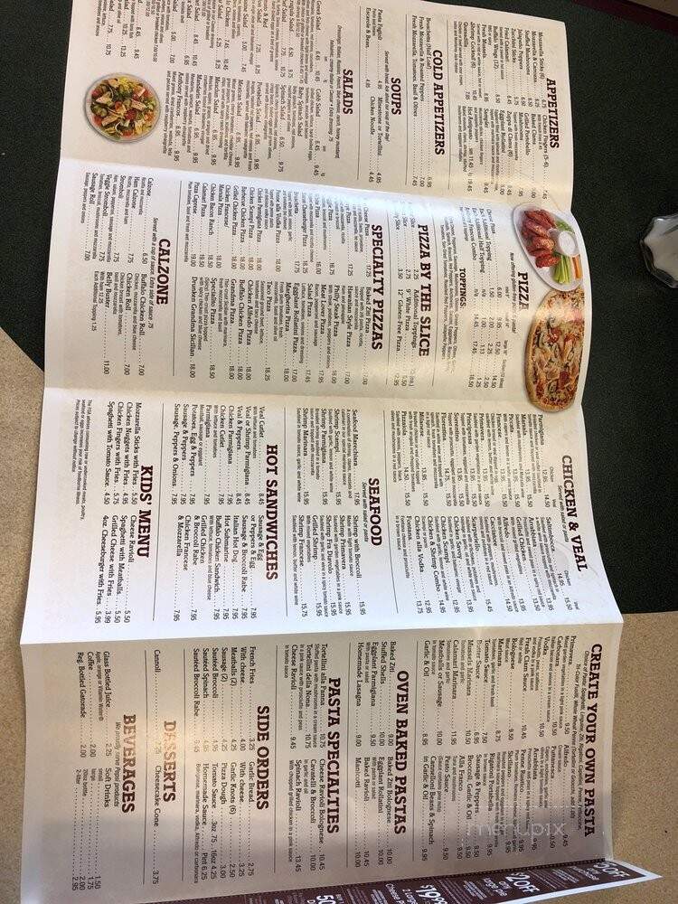 Anthony Francos Pizzara - Lincoln Park, NJ menu_pic
