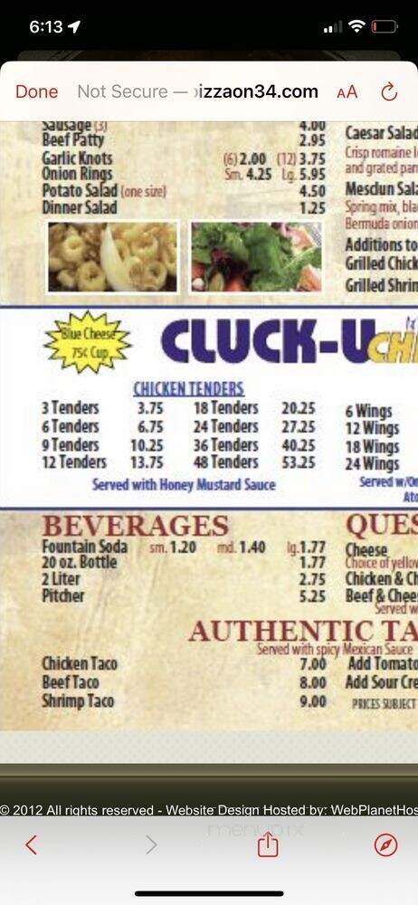 Carlo's Gourmet Pizza & Pasta - Old Bridge, NJ menu_pic