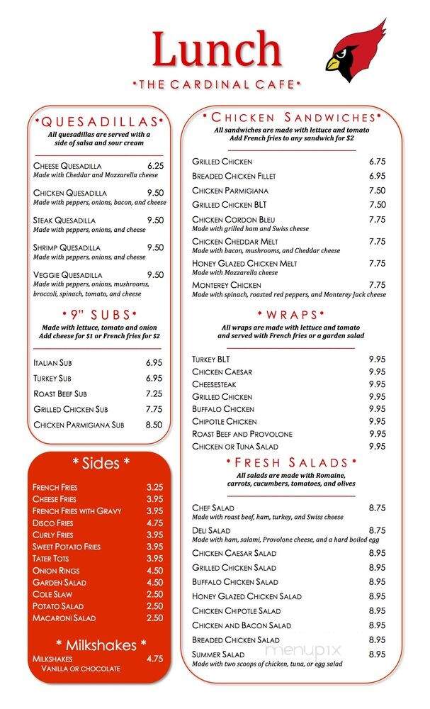 Cardinal Cafe - Pompton Lakes, NJ menu_pic