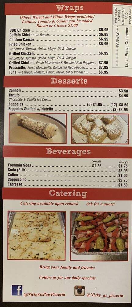 Pat's Pizzeria - Pompton Lakes, NJ menu_pic