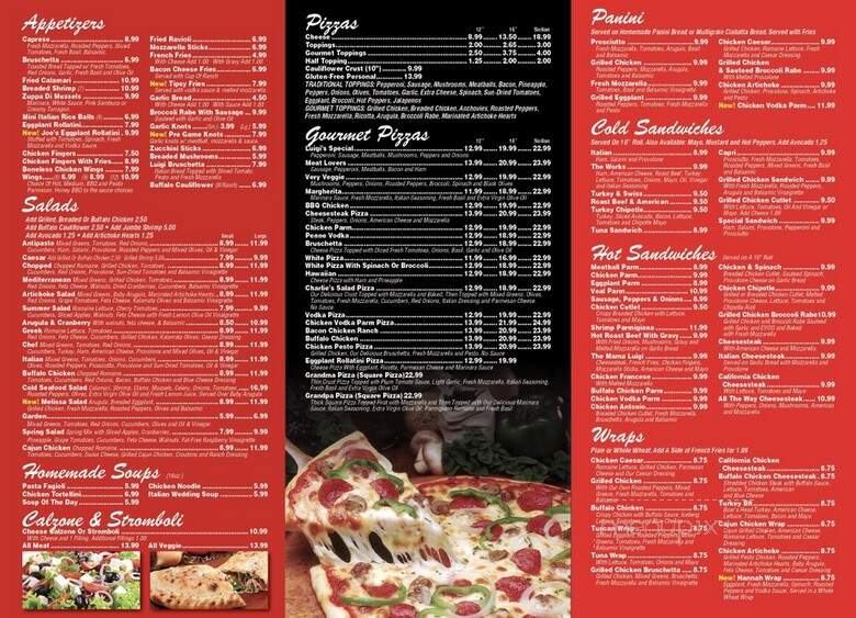Luigi's Pizza & Restaurant - Ringwood, NJ menu_pic