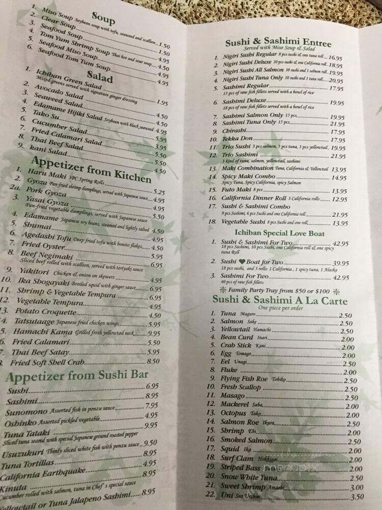 Ichiban Sushi Japanese Restaurant - West Caldwell, NJ menu_pic