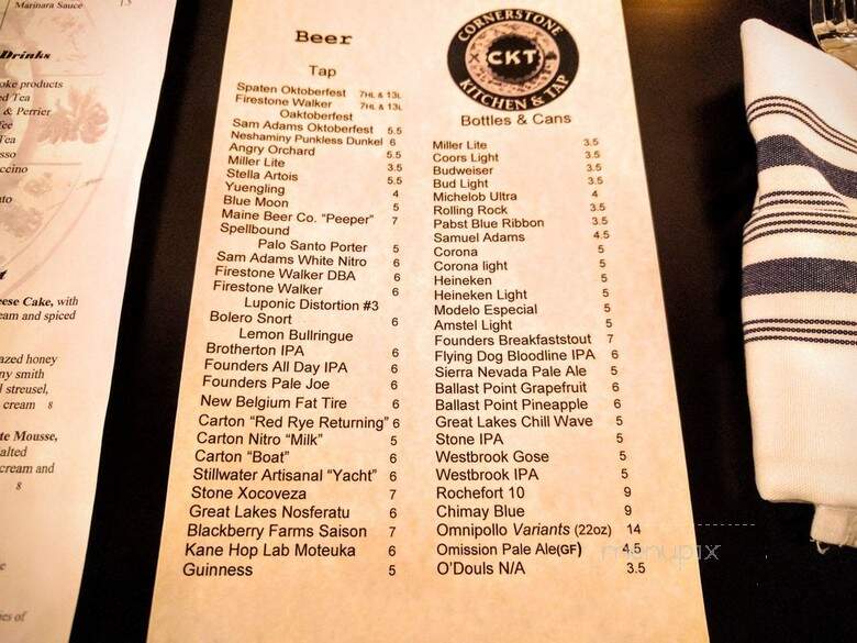 Cornerstone Cafe - Jackson, NJ menu_pic