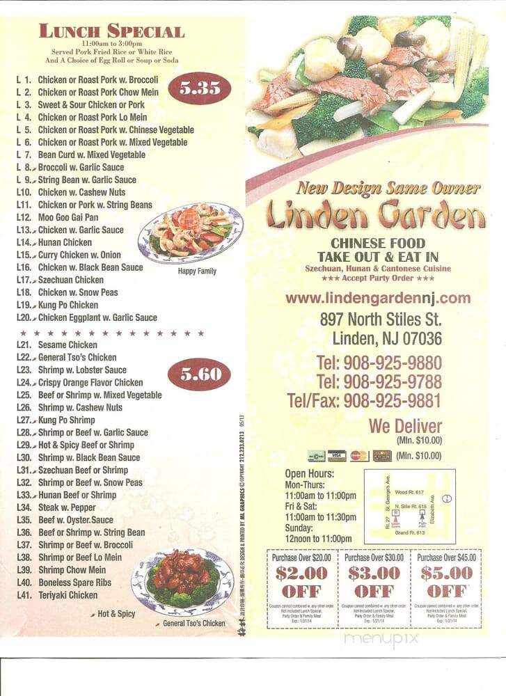 Linden Garden Chinese Restaurant - Linden, NJ