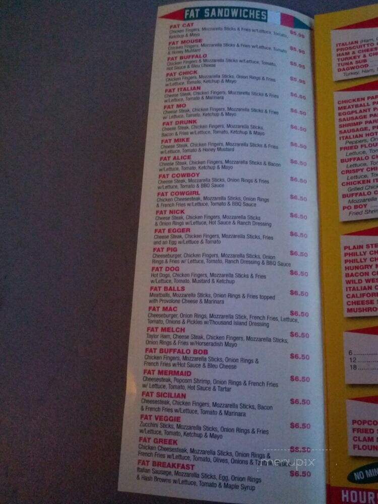Padonno's - Union, NJ menu_pic