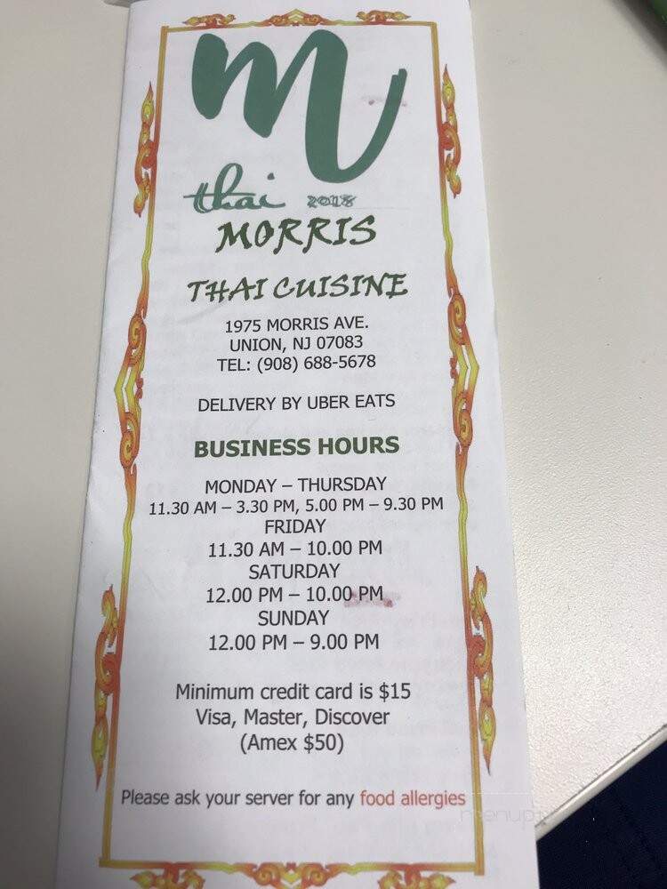 Morris Thai Cuisine - Union, NJ