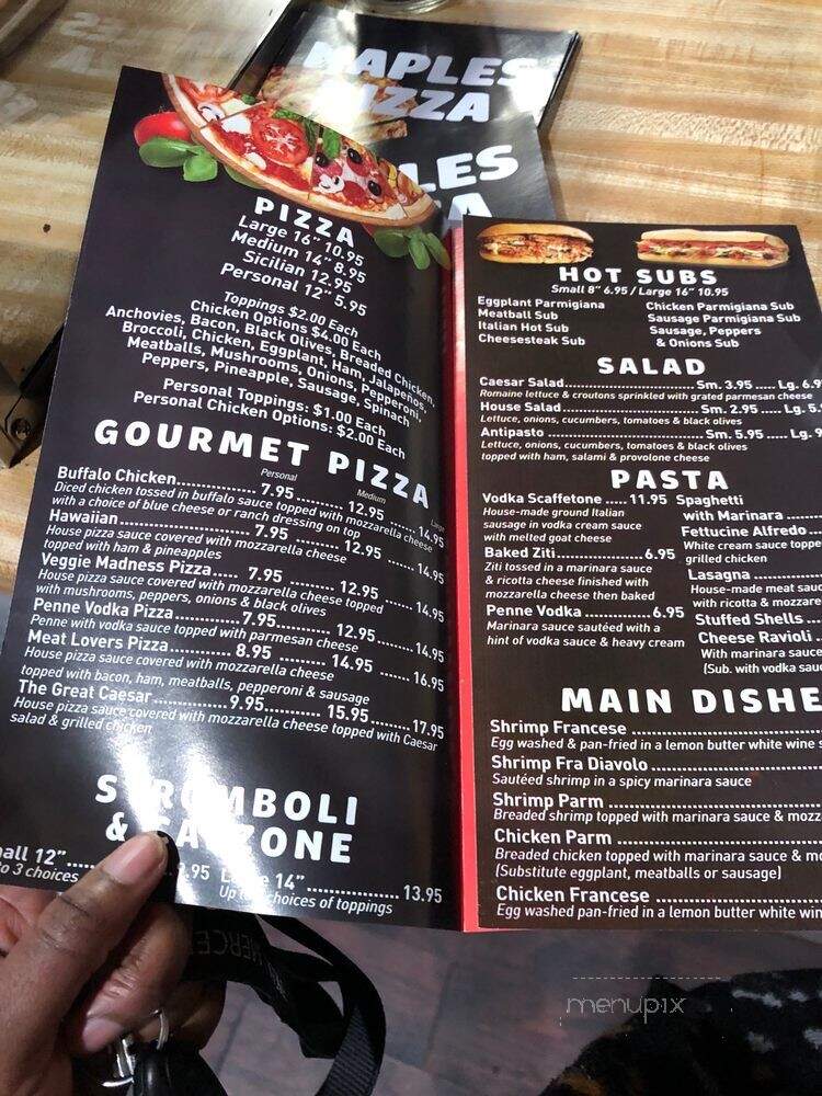 Naples Pizzeria - Roselle, NJ menu_pic