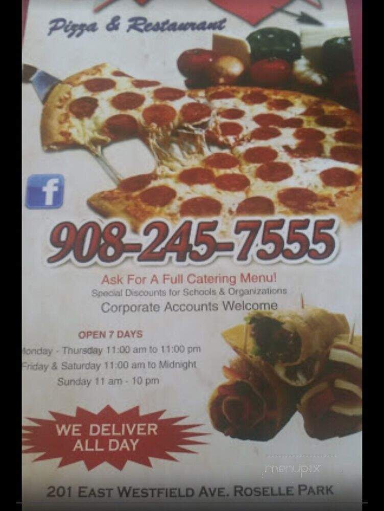 Valentinos - Roselle Park, NJ menu_pic