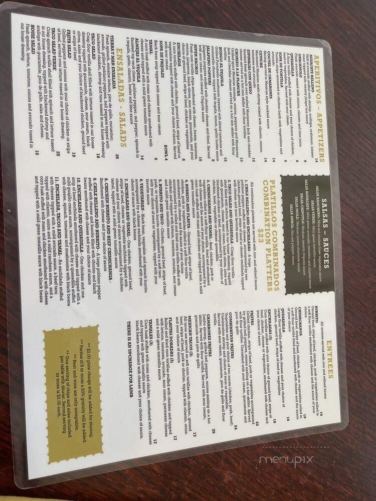 Juanito's II Inc - Howell, NJ menu_pic