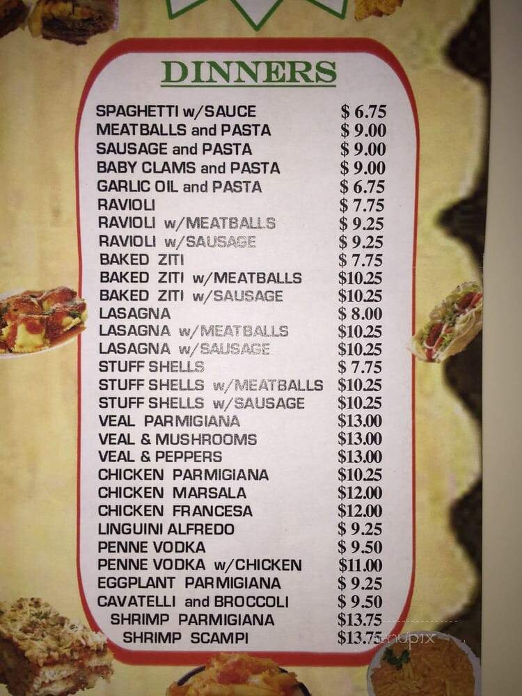Reggio Pizzeria - Union, NJ menu_pic