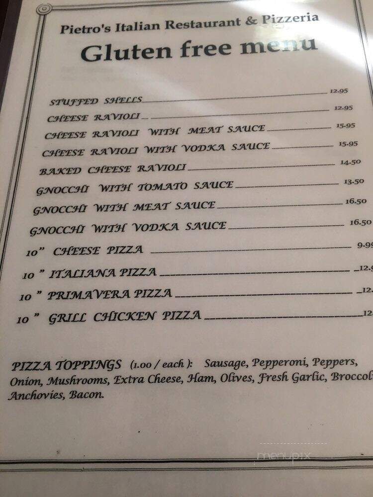 Pietro's Pizzeria - Manahawkin, NJ menu_pic