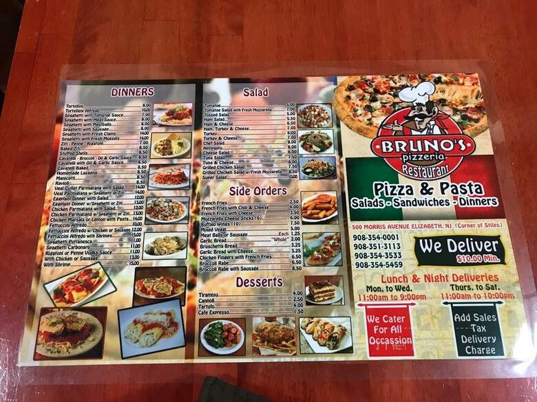 Bruno's Pizzeria - Elizabeth, NJ menu_pic