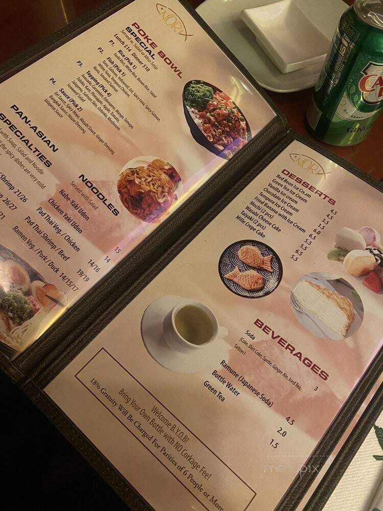 Nori Sushi - Montclair, NJ menu_pic