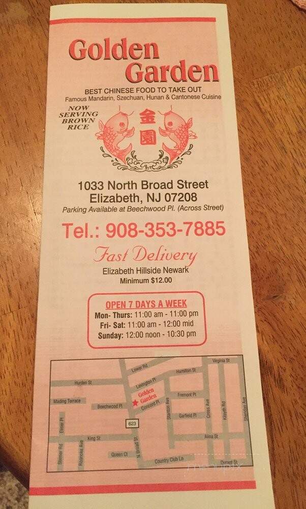Golden Garden - Elizabeth, NJ menu_pic