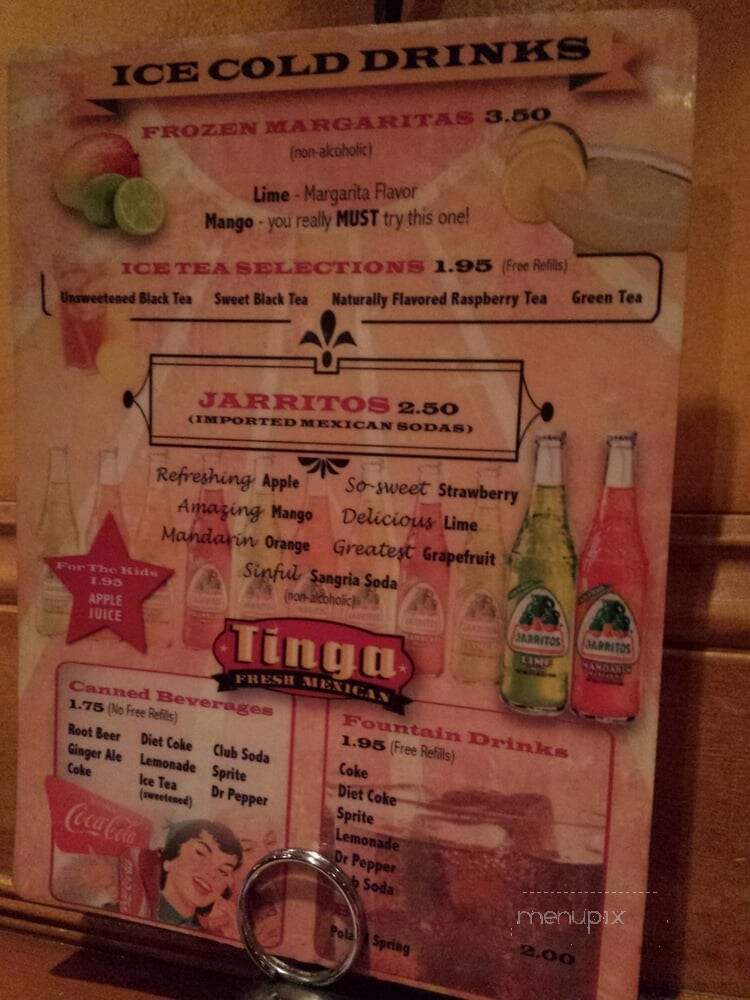 Tinga Taqueria - Montclair, NJ menu_pic