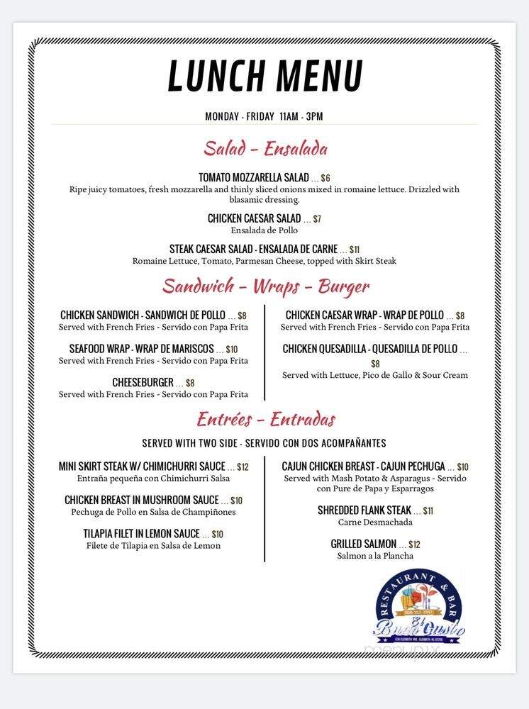 El Quijote Bar - Elizabeth, NJ menu_pic