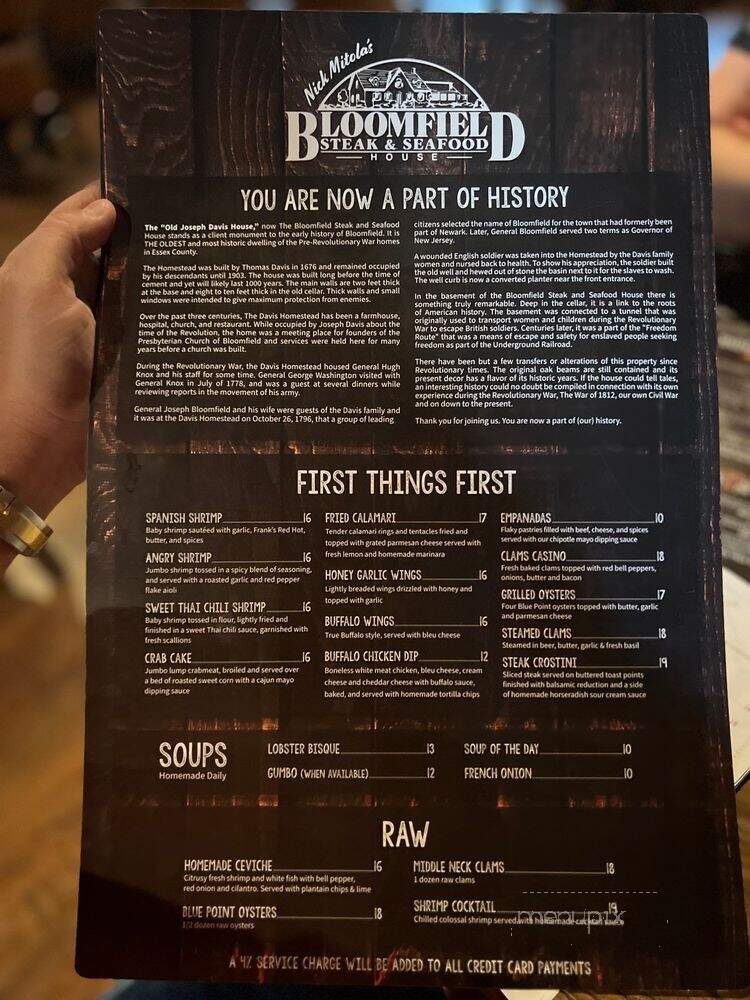 Bloomfield Steak & Seafood - Bloomfield, NJ menu_pic