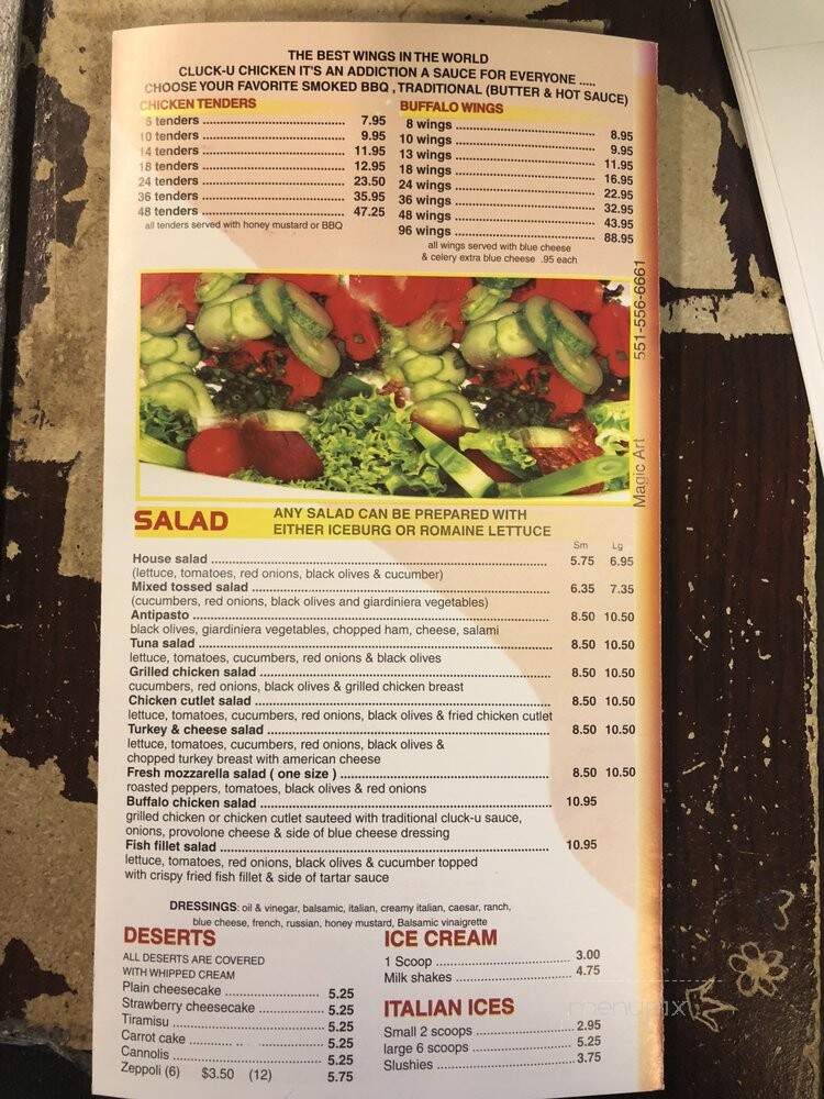 Cousins Pizza & Restaurant - Bloomfield, NJ menu_pic