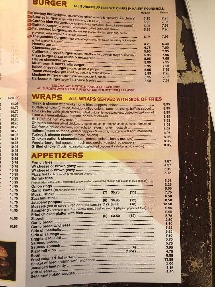 Cousins Pizza & Restaurant - Bloomfield, NJ menu_pic