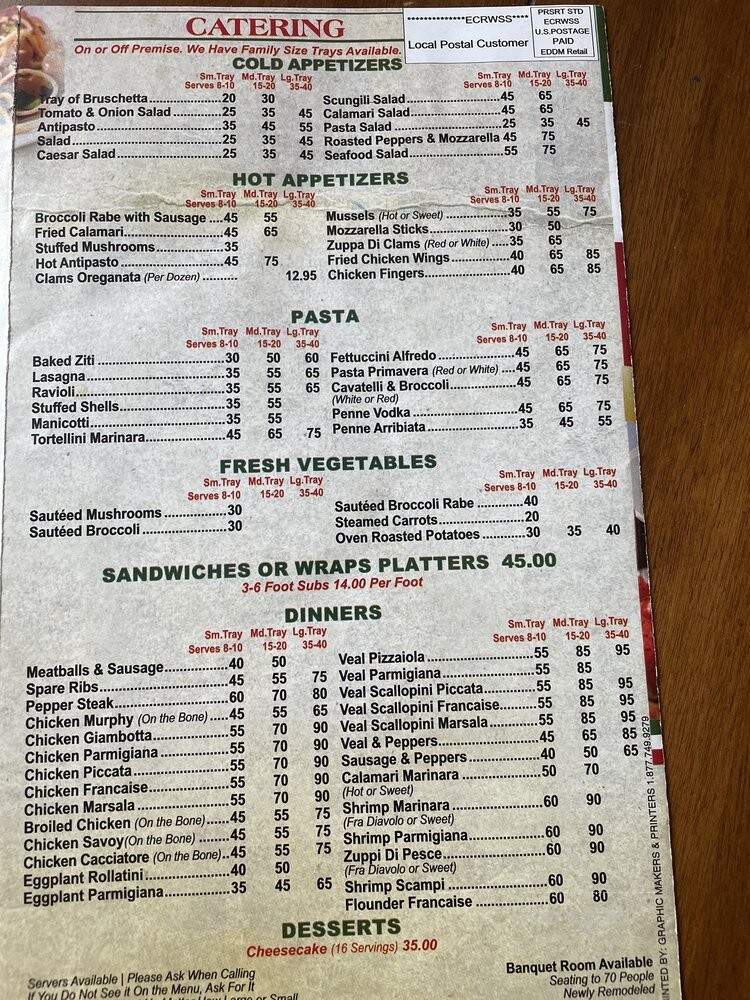 Angelo's Pizzeria - Bloomfield, NJ menu_pic