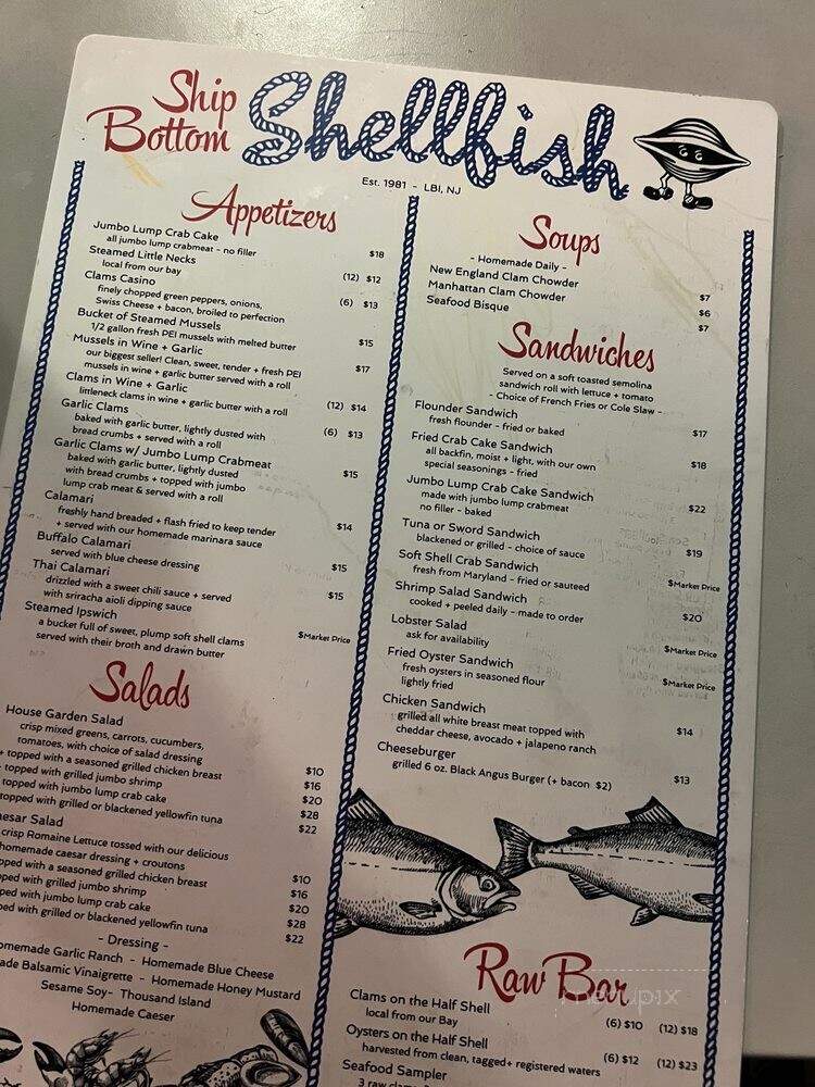 Ship Bottom Shell Fish - Ship Bottom, NJ menu_pic