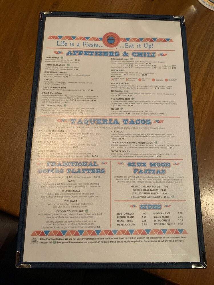 Blue Moon Mexican Cafe - Wyckoff, NJ menu_pic