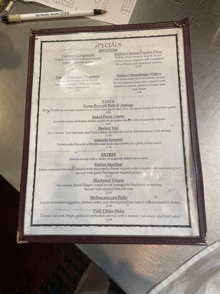 Vinnie's Parkview Pizzeria - Bloomfield, NJ menu_pic
