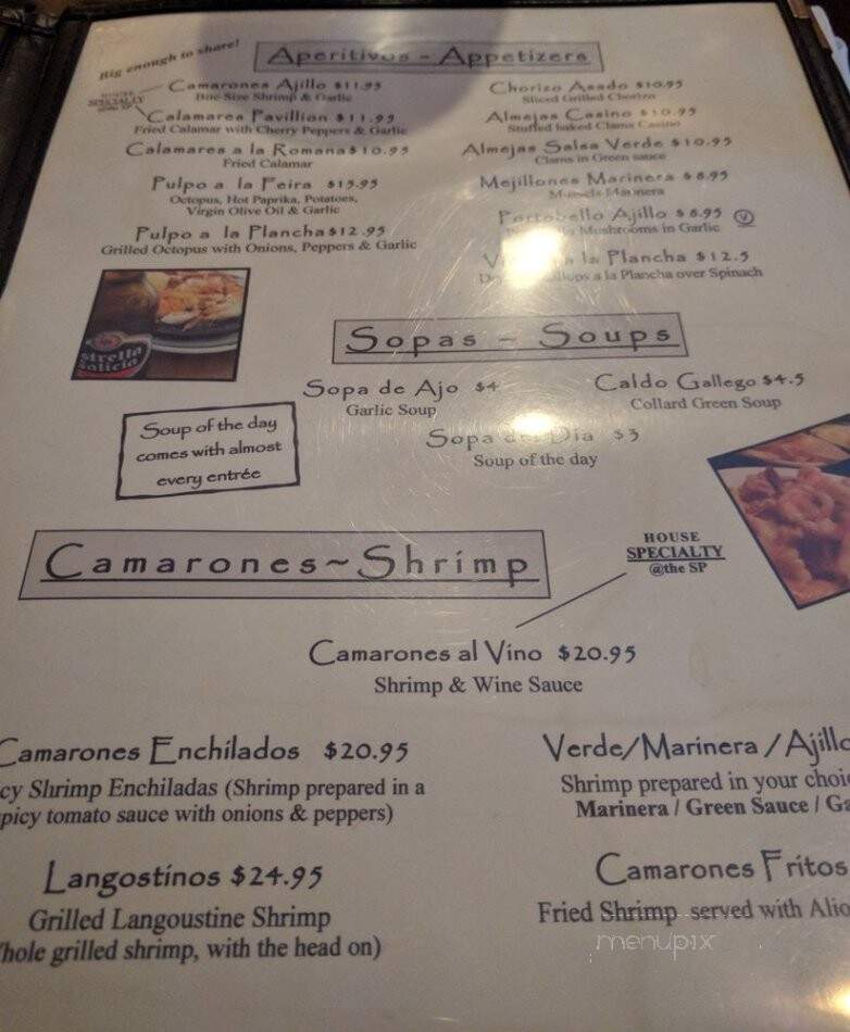 Spanish Pavillion Restaurant - Harrison, NJ menu_pic