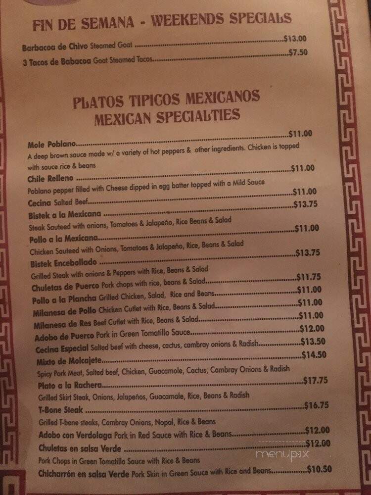 Mi Pequino Mexico - Newark, NJ menu_pic