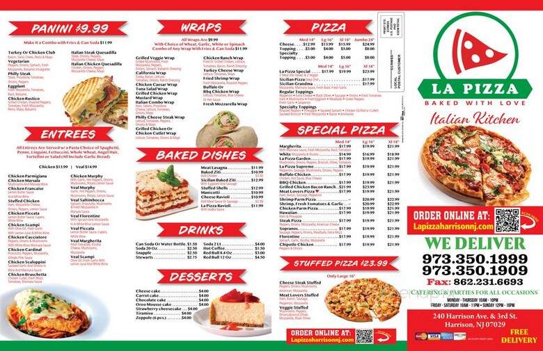 La Pizza - Harrison, NJ menu_pic