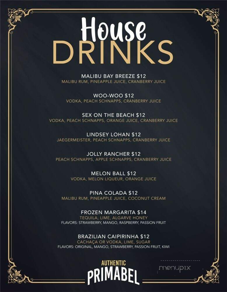 Primabel Bar & Restaurant - Newark, NJ menu_pic