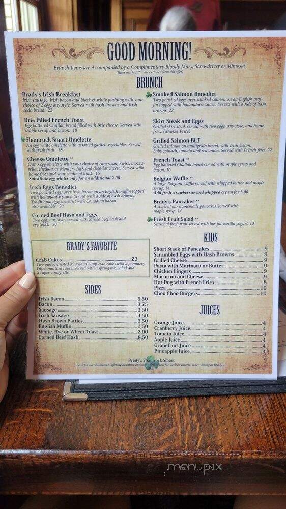 Brady's At The Station - Ramsey, NJ menu_pic