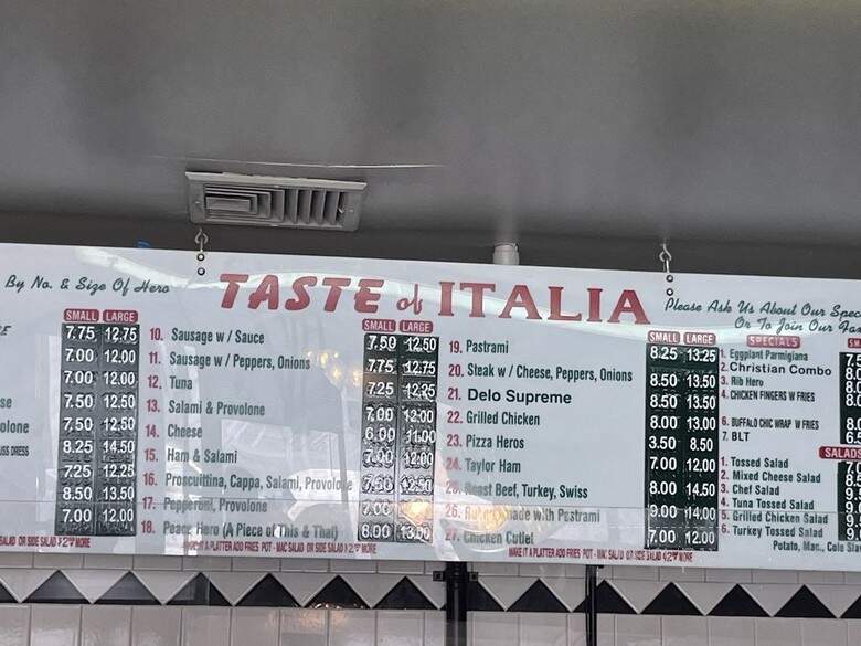 Taste Of Italia - Elmwood Park, NJ menu_pic