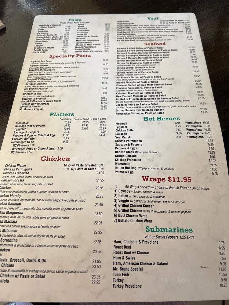 Bruno's Pizzeria & Restaurant - Lyndhurst, NJ menu_pic