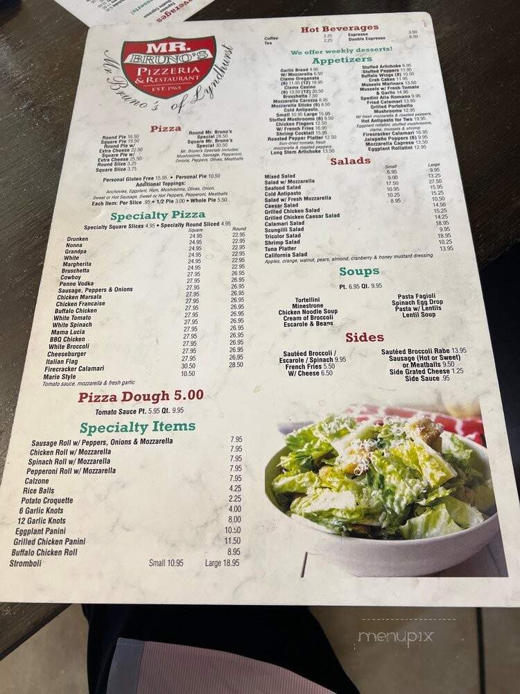 Bruno's Pizzeria & Restaurant - Lyndhurst, NJ menu_pic