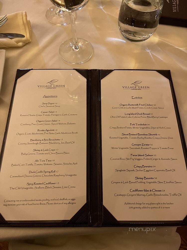Village Green Restaurant - Ridgewood, NJ menu_pic