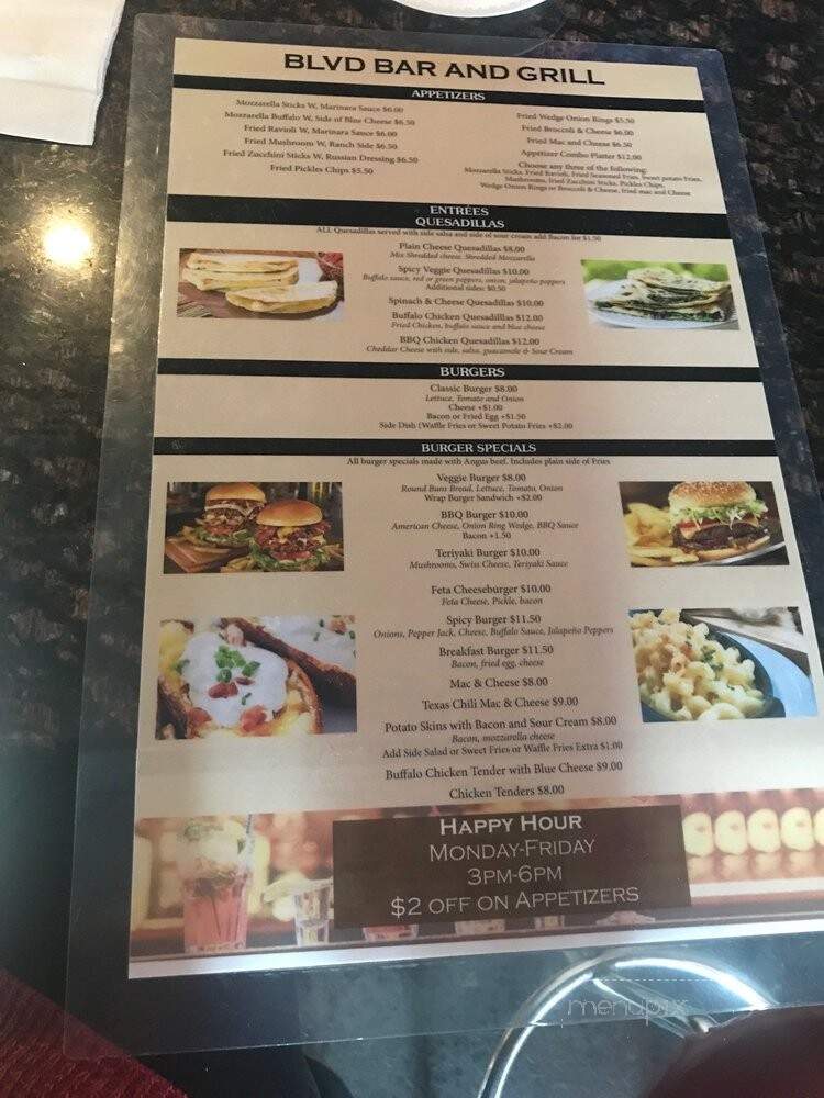 Boulevard Bar & Grill - Elmwood Park, NJ menu_pic
