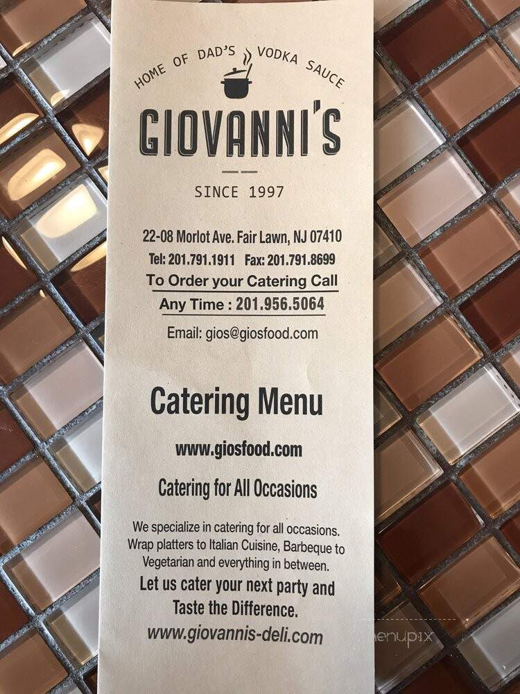 Giovanni's Deli - Fair Lawn, NJ menu_pic