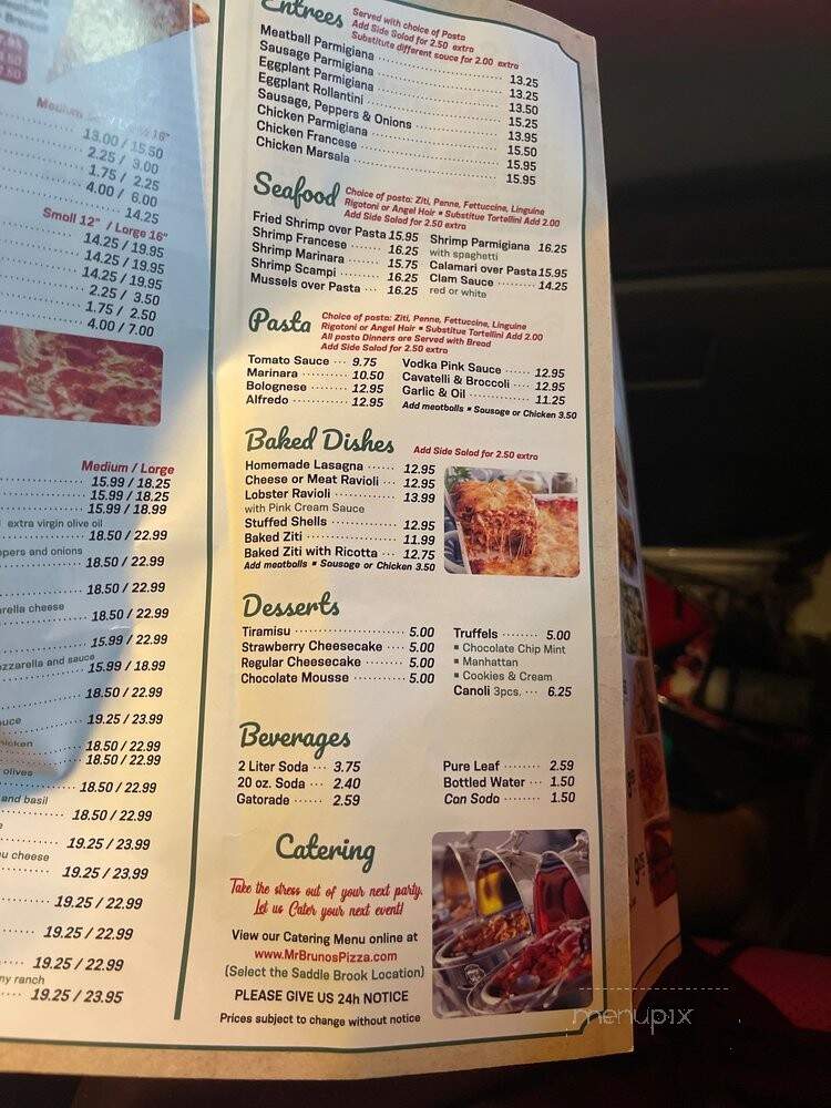Mr Bruno's Pizzeria - Saddle Brook, NJ menu_pic