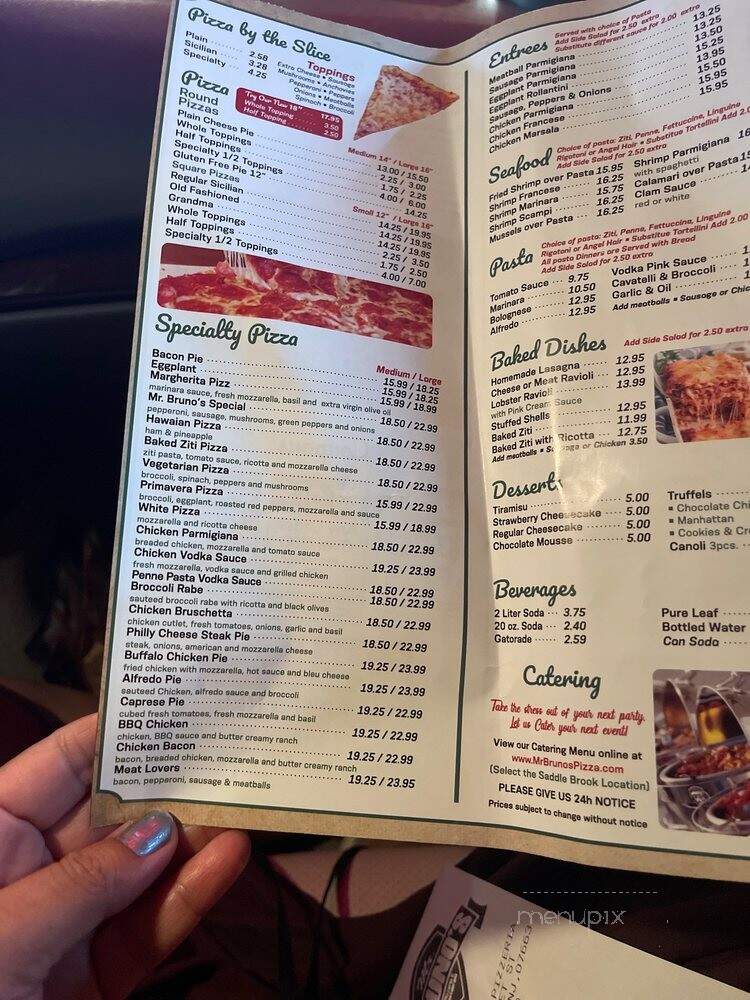 Mr Bruno's Pizzeria - Saddle Brook, NJ menu_pic