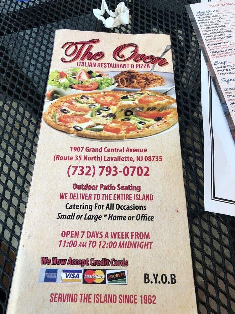 Oven Restaurant & Pizzeria - Lavallette, NJ menu_pic