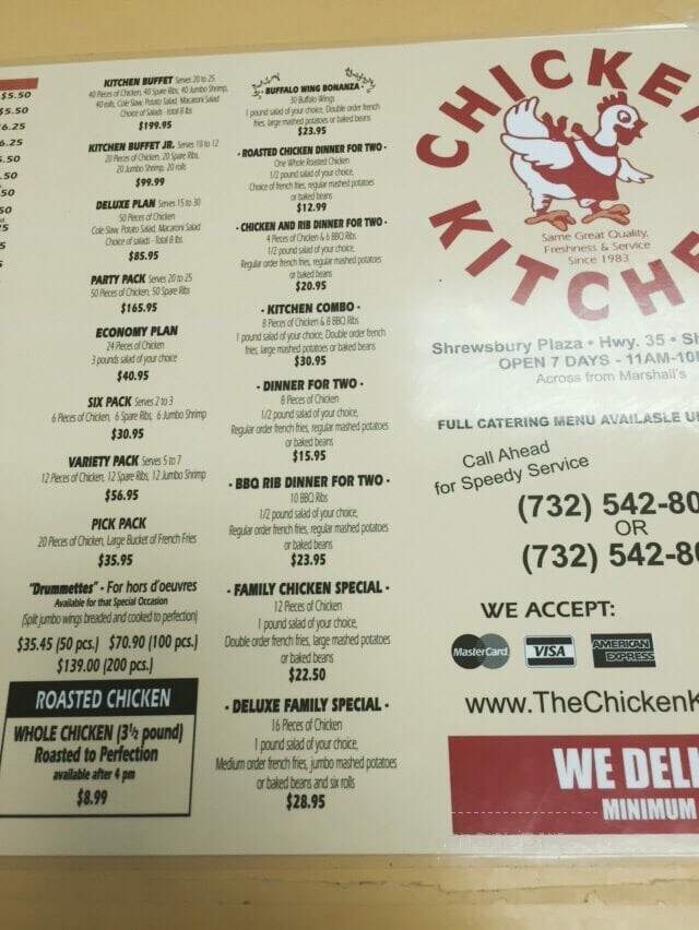 Chicken Kitchen - Shrewsbury, NJ menu_pic