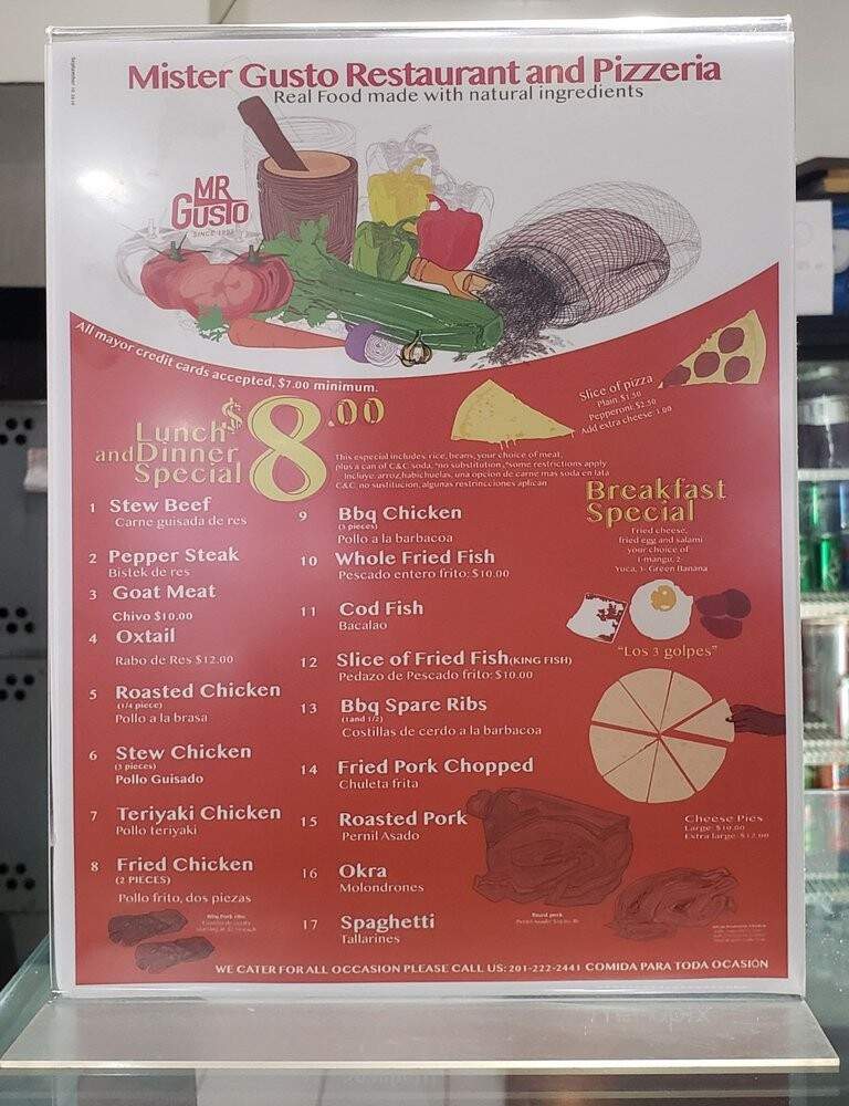 Mister Gusto Corp - Jersey City, NJ menu_pic