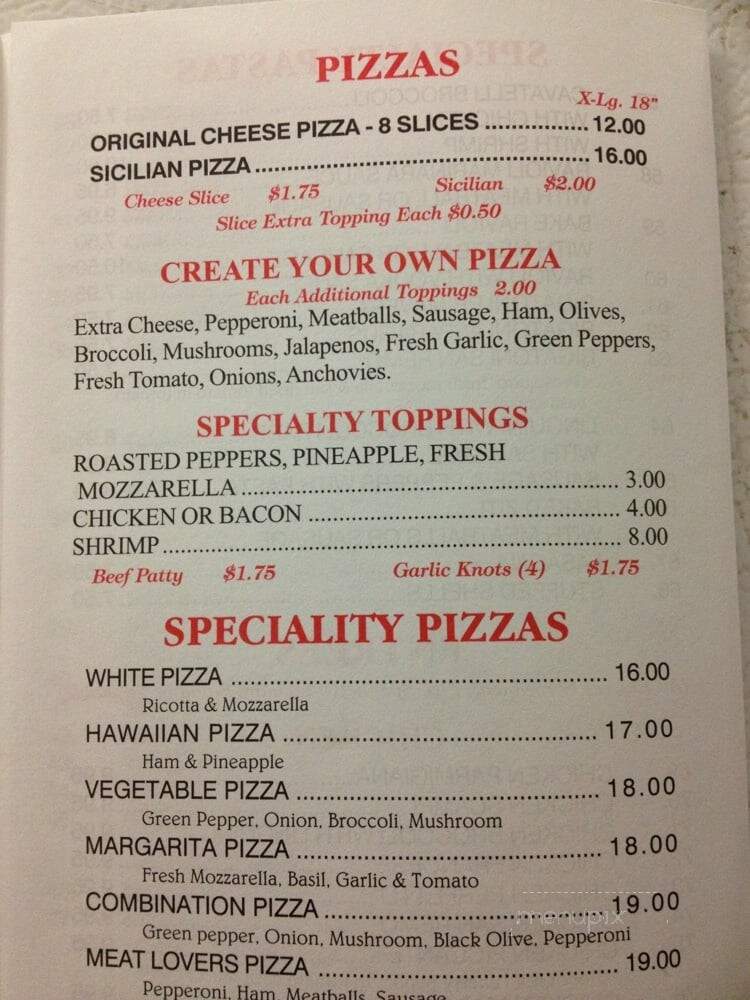 Three Guys From Italy - Jersey City, NJ menu_pic