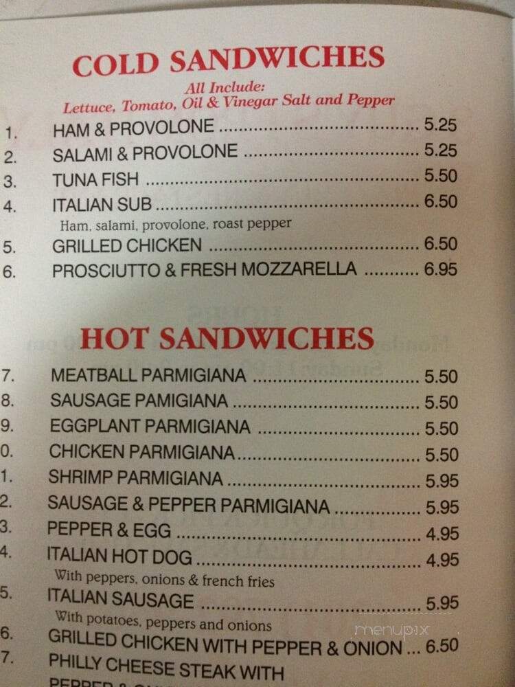 Three Guys From Italy - Jersey City, NJ menu_pic