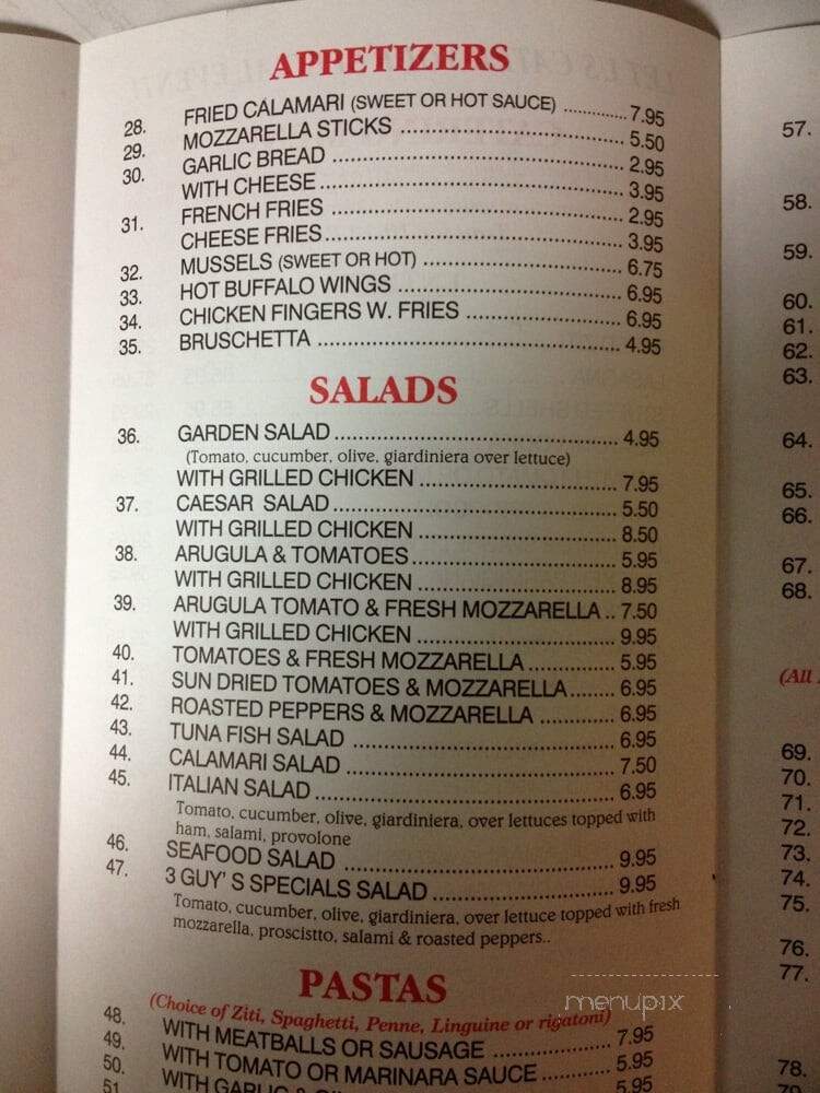 Three Guys From Italy - Jersey City, NJ menu_pic