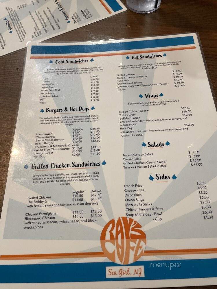 Ray's Cafe - Sea Girt, NJ menu_pic