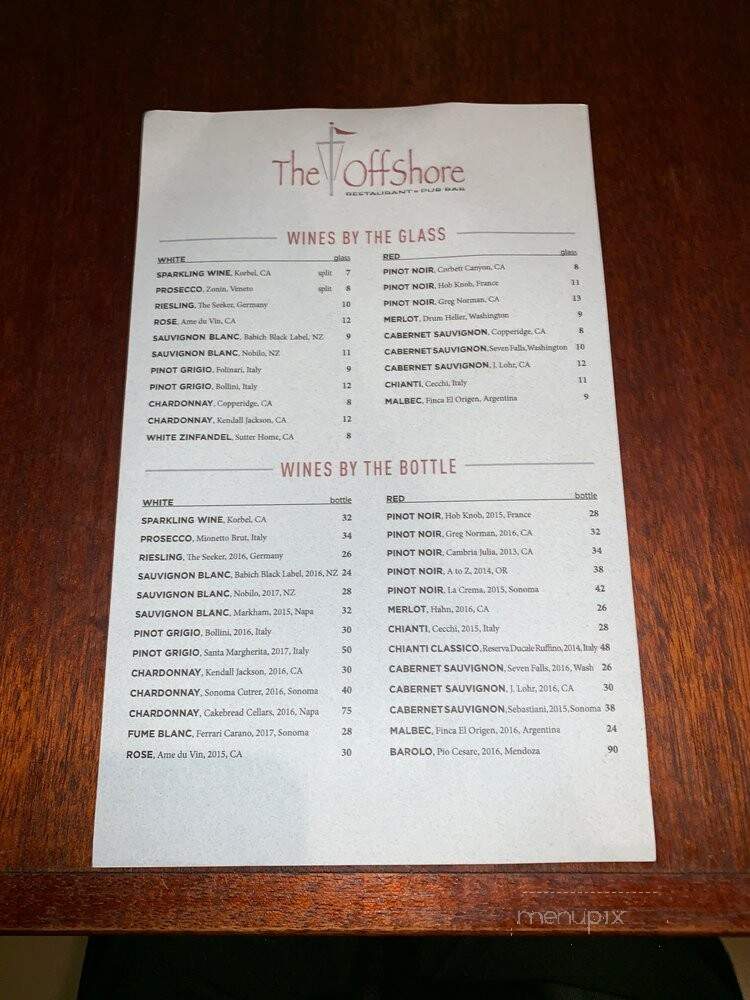 Off Shore Inn - Point Pleasant Beach, NJ menu_pic