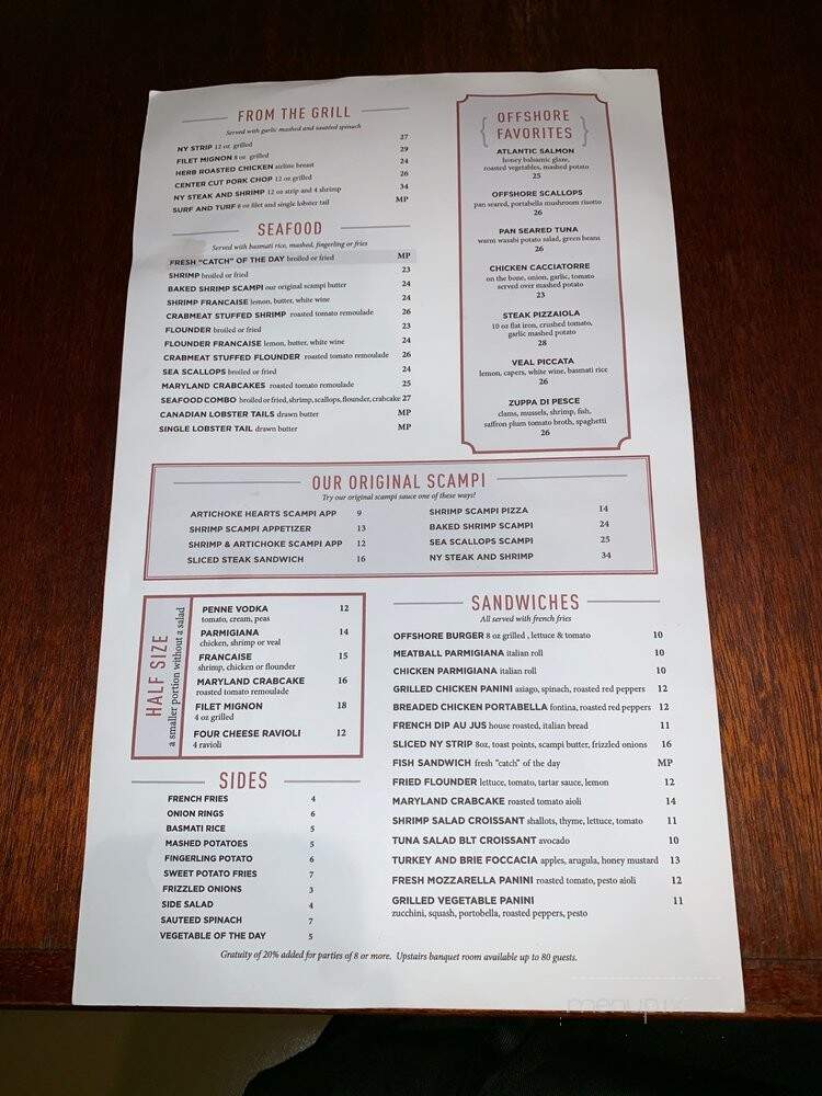 Off Shore Inn - Point Pleasant Beach, NJ menu_pic