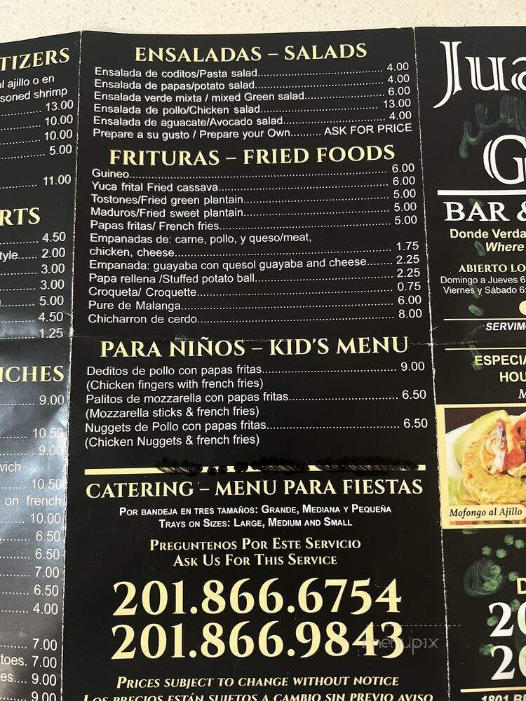 Juana & Gloria - Union City, NJ menu_pic
